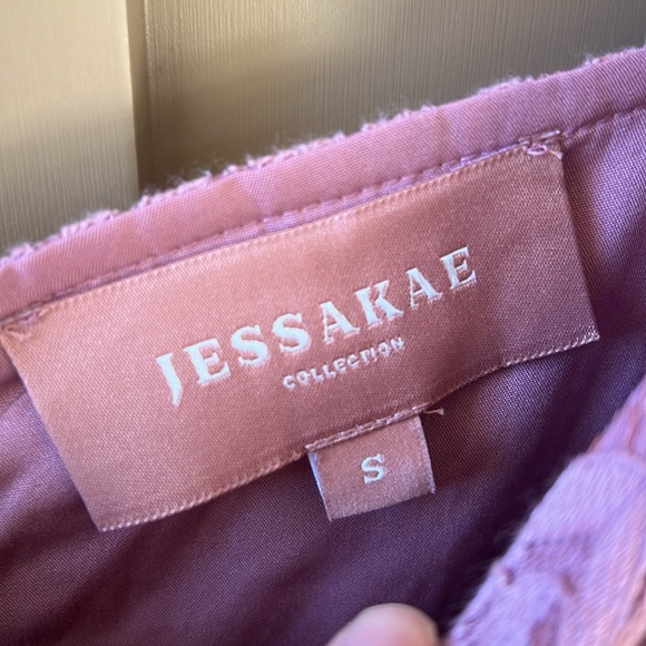 Jessakae Allover Lace Mauve Laurel Midi Dress. Size S. Long sleeve. Like New - Picture 6 of 13
